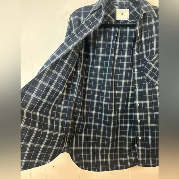 Talula, size xsmall boyfriend fit button up long sleeve plaid shirt 100% cotton - Picture 7 of 8